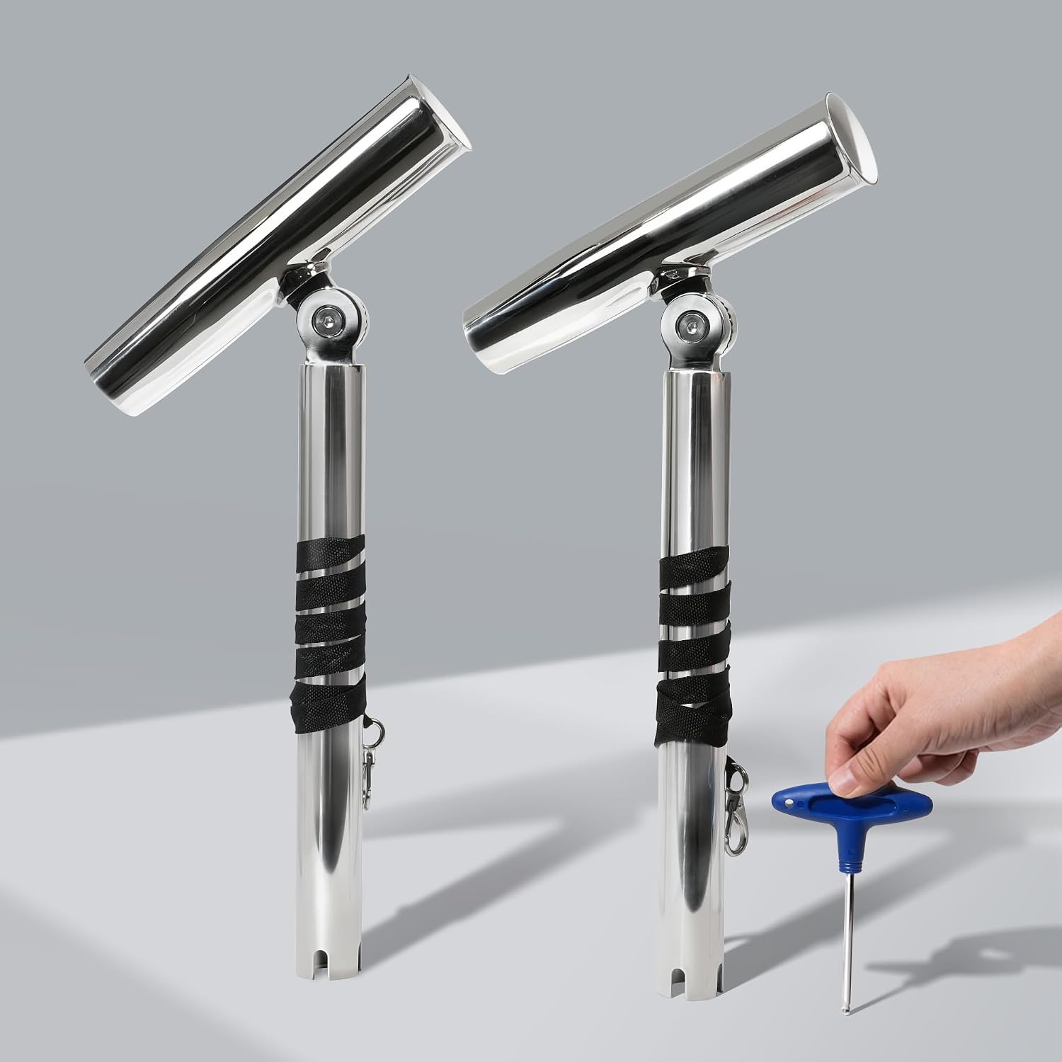 Fishing Kayak Rod Holder - 2-Pack Stainless Steel Outrigger Fishing Rod