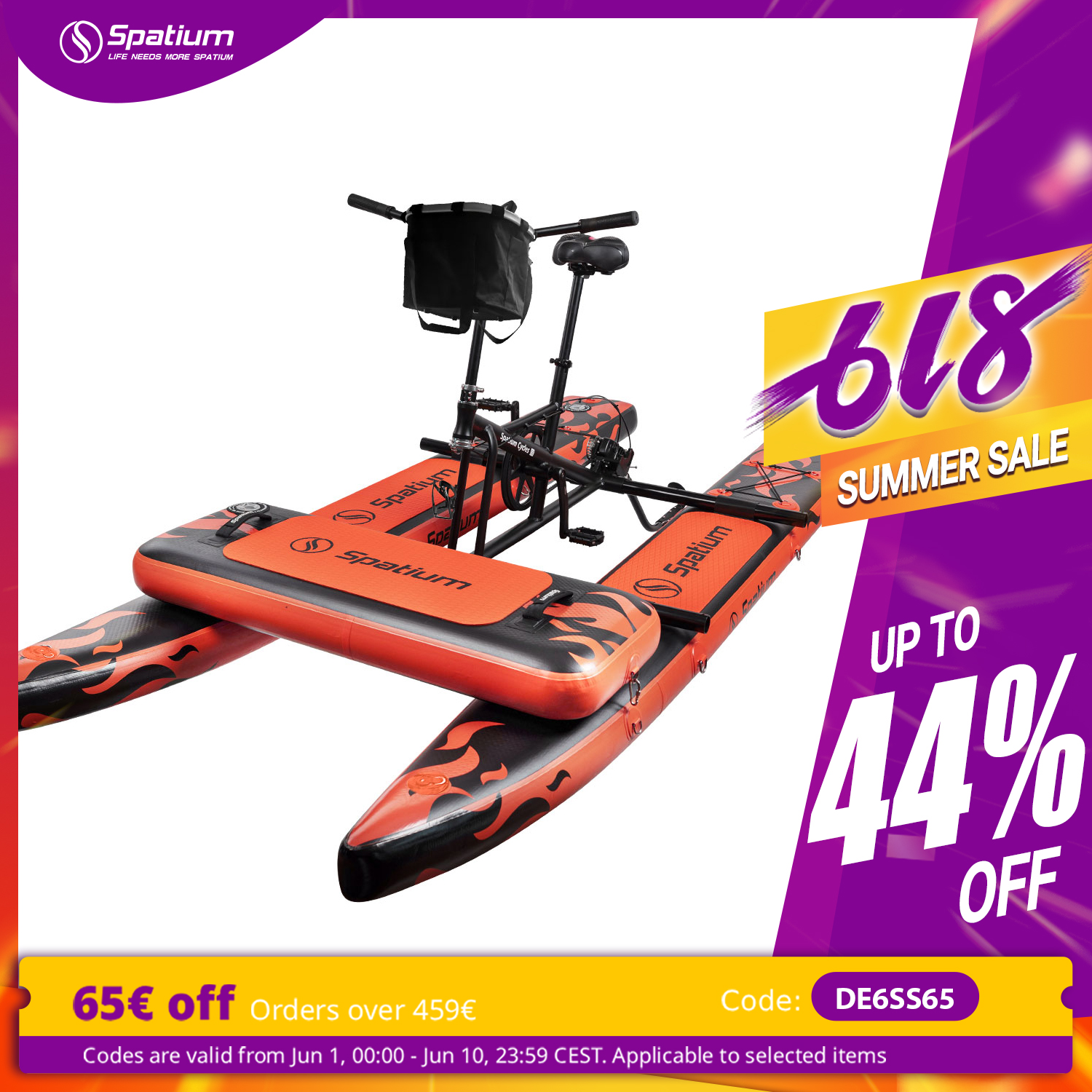 Fishing Kayak Pedal Drive - Spatium Sup Water Bike 3.0 Inflatable