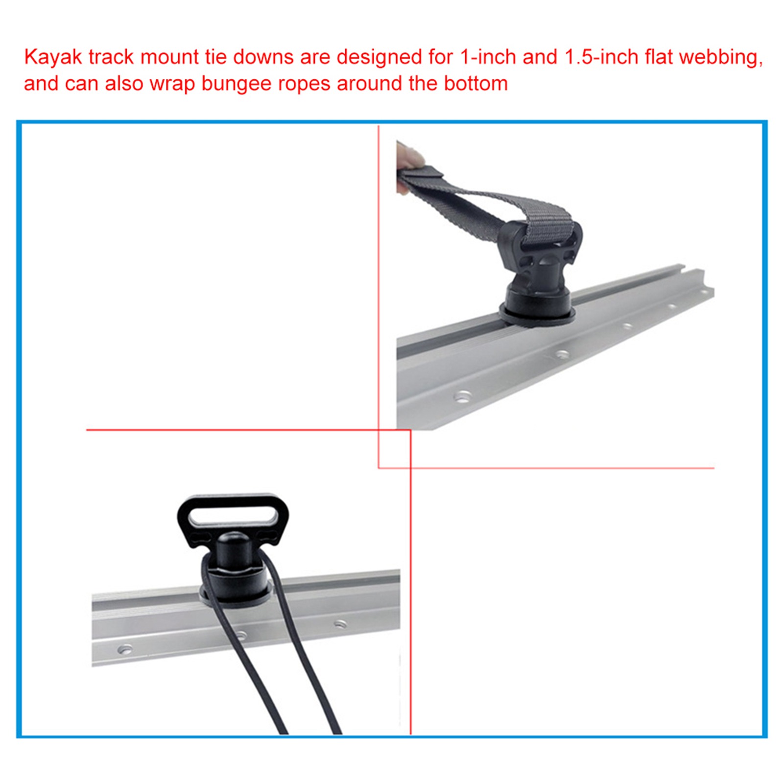 4pcs Kayak Track Mount Vertica - огляд і ціна Fishing Kayak Crate