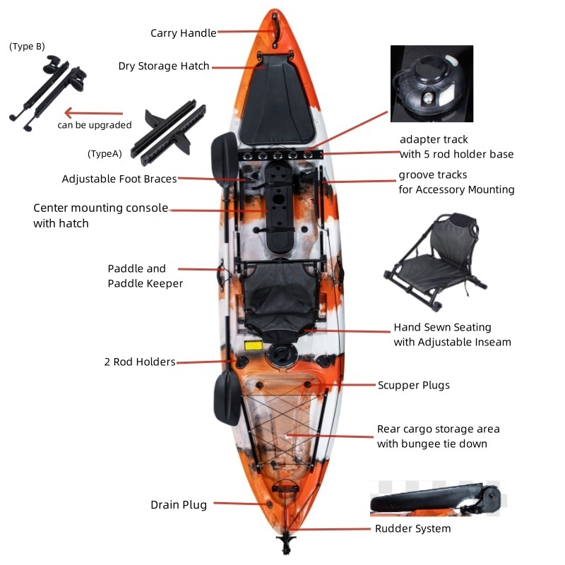 LSF One Person One Seating 13F - огляд і ціна Fishing Kayak Sit On Top