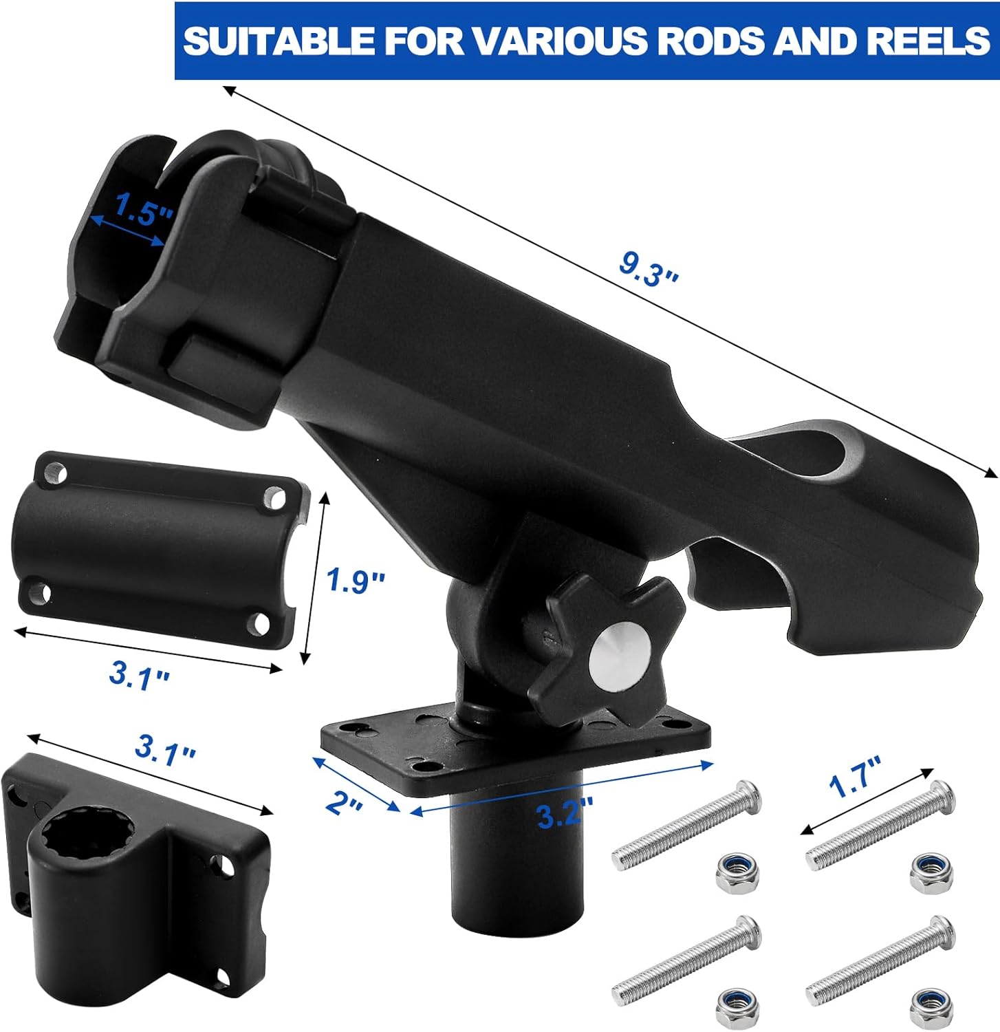 2 Pack Fishing Rod Holder with - огляд і ціна Fishing Kayak Rod Holder