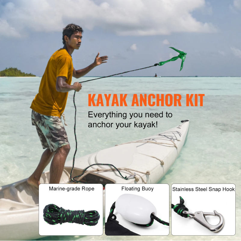 Kayak Anchor Kit 3.5 lb Paddle - огляд і ціна Fishing Kayak Anchor