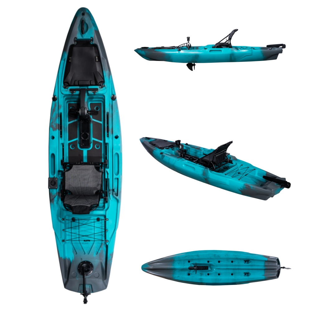 HDPE 12ft Single Person Ocean  - огляд і ціна Fishing Kayak Pedal Drive