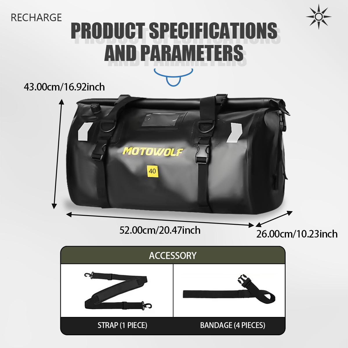 Waterproof Duffel Bag 40L/66L  - огляд і ціна Fishing Kayak Storage Bag