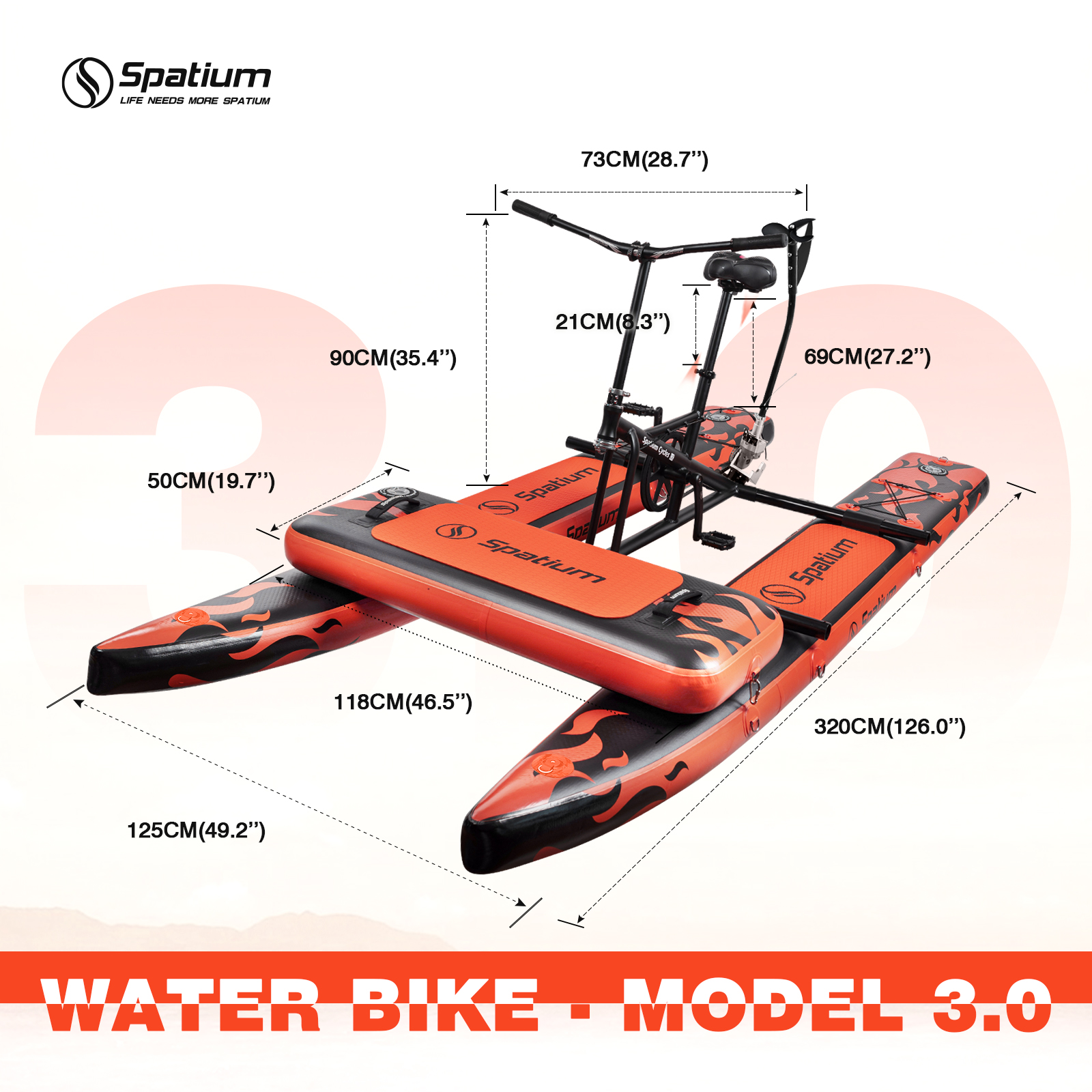 Spatium Sup Water Bike 3.0 Inf - огляд і ціна Fishing Kayak Pedal Drive
