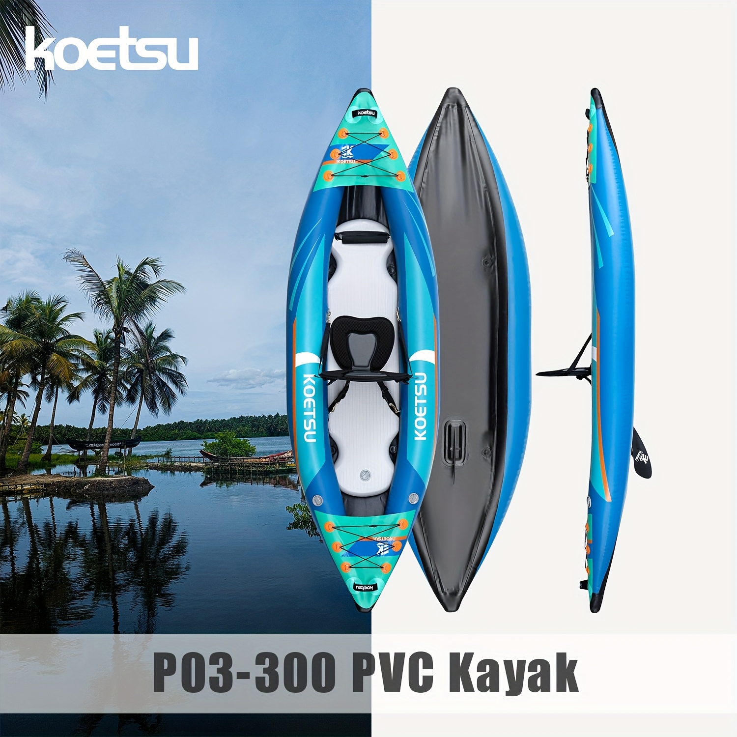 KOETSU P03 brushed inflatable  - огляд і ціна Fishing Kayak Inflatable