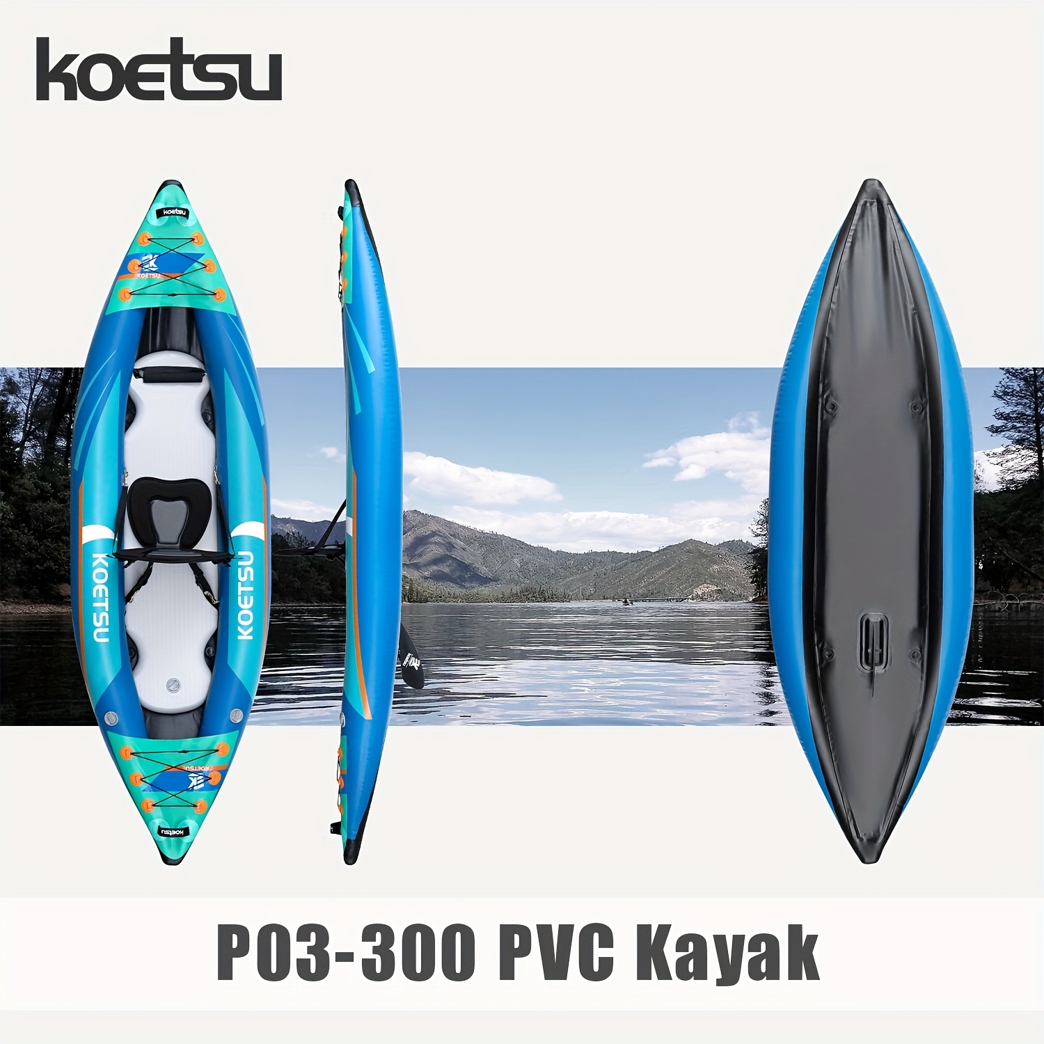 KOETSU P03 brushed inflatable  - огляд і ціна Fishing Kayak Inflatable