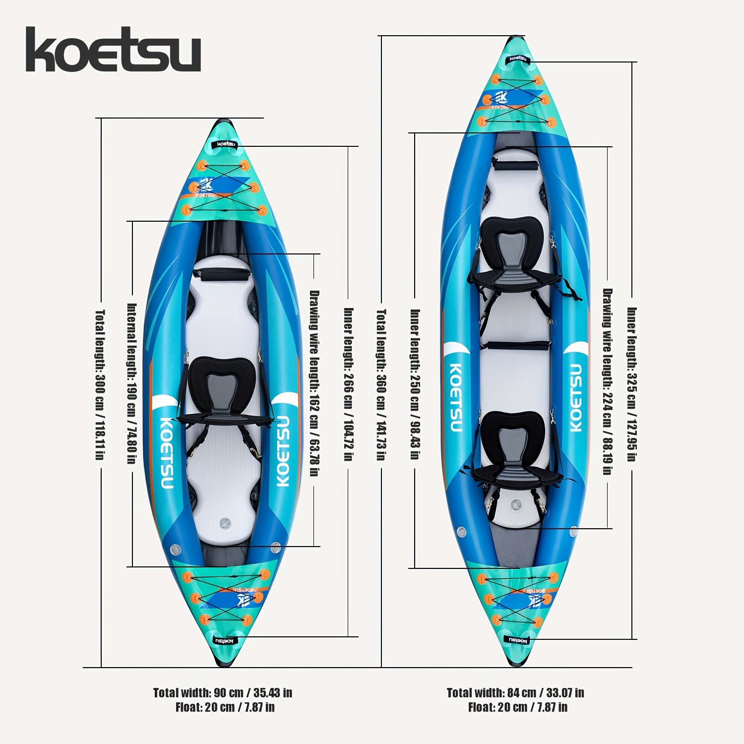 KOETSU P03 brushed inflatable  - огляд і ціна Fishing Kayak Inflatable